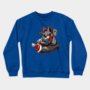 Racoon Riding Spray Crewneck Sweatshirt